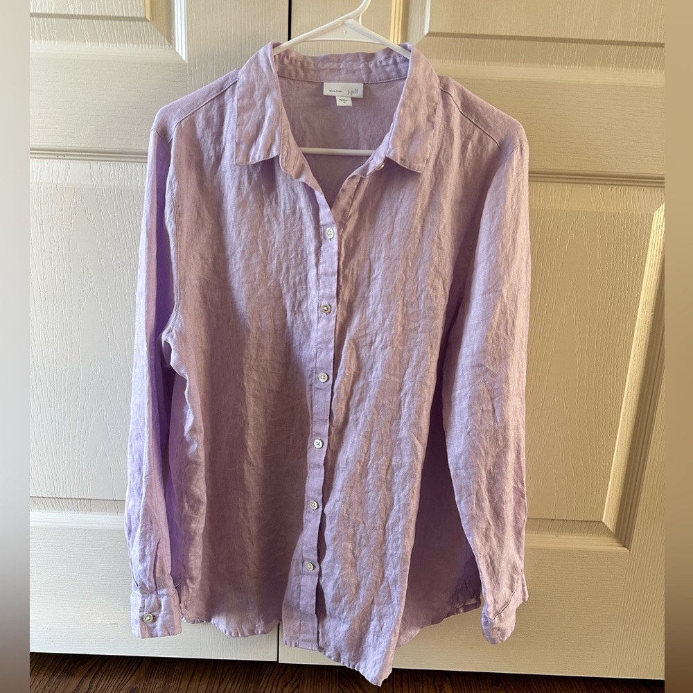 Love Linen Lavender Button Up Shirt
